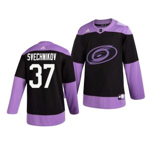 Amazing Carolina Hurricanes #37 Andrei Svechnikov Adidas Men's Hockey Fights Cancer Practice NHL Jersey Black to complete your fan gear collection