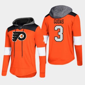 Sleek Flyers #3 Radko Gudas Orange 2018 Pullover Platinum Hoodie to show your team spirit