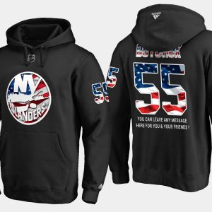Stunning Islanders #55 Johnny Boychuk NHL Banner Wave Usa Flag Black Hoodie to complete your fan gear collection
