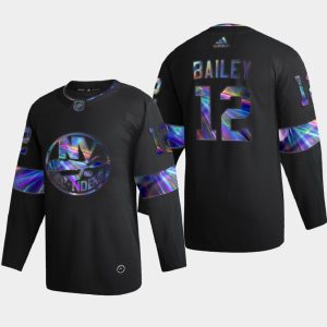 Sleek New York Islanders #12 Josh Bailey Men's Nike Iridescent Holographic Collection NHL Jersey Black to complete your fan gear collection