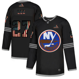 Amazing New York Islanders #27 Anders Lee Adidas Men's Black USA Flag Limited NHL Jersey for ultimate sports enthusiasts