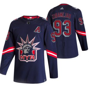 Fantastic New York Rangers #93 Mika Zibanejad Navy Men's Adidas 2020 21 Reverse Retro Alternate NHL Jersey to complete your fan gear collection