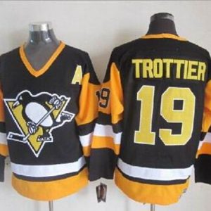 Gorgeous Penguins #19 Bryan Trottier Black CCM Throwback Stitched NHL Jersey for ultimate sports enthusiasts
