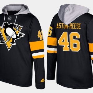Stylish Penguins #46 Zach Aston Reese Black Name And Number Hoodie for die - hard hockey fans