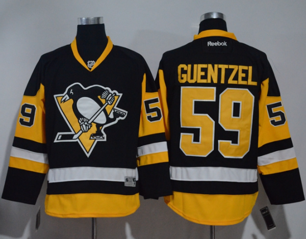 Gorgeous Penguins #59 Jake Guentzel Black Alternate Stitched NHL Jersey for die - hard hockey fans