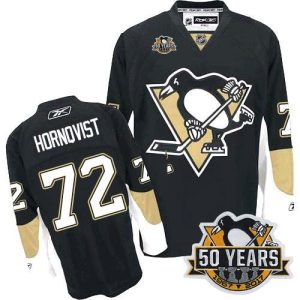 Sleek Penguins #72 Patric Hornqvist Black Home 50th Anniversary Stitched NHL Jersey for die - hard hockey fans