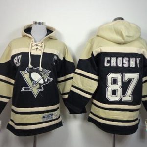 Sleek Penguins #87 Sidney Crosby Black Sawyer Hooded Sweatshirt Stitched Youth NHL Jersey to stand out at the arena