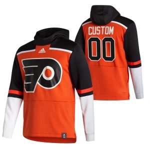 Gorgeous Philadelphia Flyers Custom Adidas Reverse Retro Pullover Hoodie Orange for die - hard hockey fans