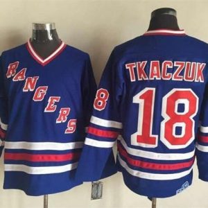 Amazing Rangers #18 Walt Tkaczuk Blue CCM Heroes of Hockey Alumni Stitched NHL Jersey for die - hard hockey fans