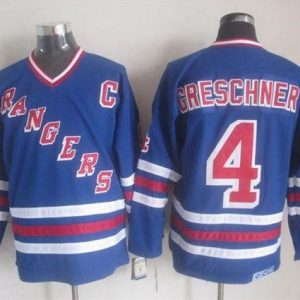 Stunning Rangers #4 Ron Greschner Blue CCM Heroes Of Hockey Alumni Stitched NHL Jersey a must - have for collectors