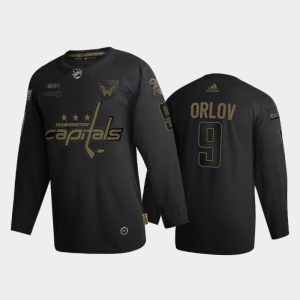 Impressive Washington Capitals #9 Dmitry Orlov Adidas 2020 Veterans Day Authentic NHL Jersey Black for ultimate sports enthusiasts