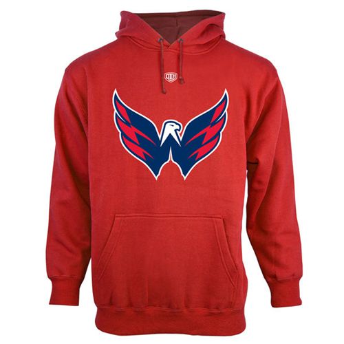 Amazing Washington Capitals Old Time Hockey Big Logo with Crest Pullover Hoodie Red for die - hard hockey fans