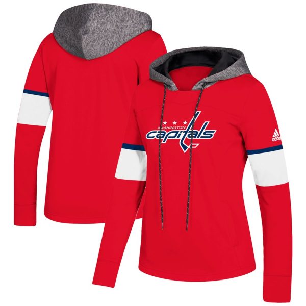 Amazing Washington Capitals adidas Women's Crewdie Pullover Hoodie Red a must - have for collectors
