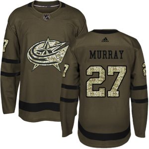 Sleek Adidas Blue Jackets #27 Ryan Murray Green Salute to Service Stitched NHL Jersey a must - have for collectors