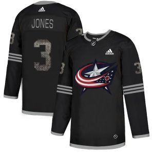Impressive Adidas Blue Jackets #3 Seth Jones Black Authentic Classic Stitched NHL Jersey to stand out at the arena