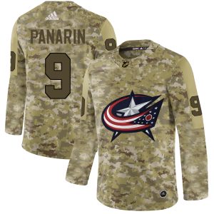 Impressive Adidas Blue Jackets #9 Artemi Panarin Camo Authentic Stitched NHL Jersey to stand out at the arena