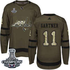 Fantastic Adidas Capitals #11 Mike Gartner Green Salute to Service Stanley Cup Final Champions Stitched NHL Jersey to show your team spirit