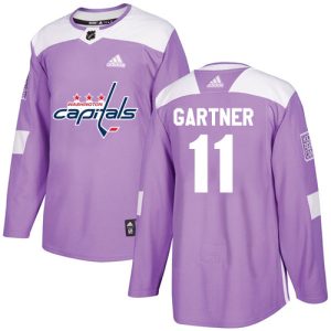 Unique Adidas Capitals #11 Mike Gartner Purple Authentic Fights Cancer Stitched NHL Jersey to stand out at the arena