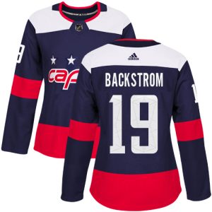 Stylish Adidas Capitals #19 Nicklas Backstrom Navy Authentic 2018 Stadium Series Women's Stitched NHL Jersey a must - have for collectors