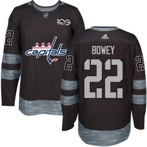 Stunning Adidas Capitals #22 Madison Bowey Black 1917 2017 100th Anniversary Stitched NHL Jersey perfect for game days
