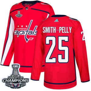 Amazing Adidas Capitals #25 Devante Smith Pelly Red Home Authentic Stanley Cup Final Champions Stitched NHL Jersey perfect for game days