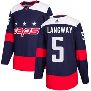 Stylish Adidas Capitals #5 Rod Langway Navy Authentic 2018 Stadium Series Stitched NHL Jersey to complete your fan gear collection
