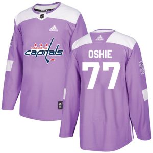 Impressive Adidas Capitals #77 T.J. Oshie Purple Authentic Fights Cancer Stitched NHL Jersey to show your team spirit