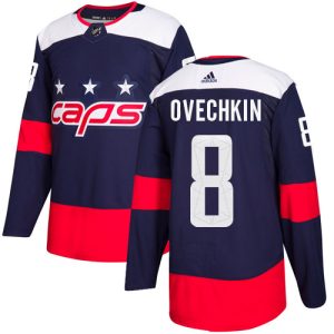 Stylish Adidas Capitals #8 Alex Ovechkin Navy Authentic 2018 Stadium Series Stitched Youth NHL Jersey to stand out at the arena