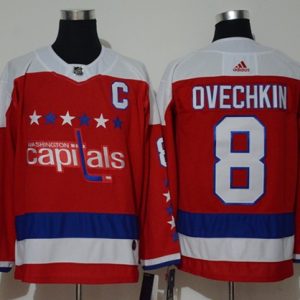 Stylish Adidas Capitals #8 Alex Ovechkin Red Alternate Authentic Stitched NHL Jersey perfect for game days