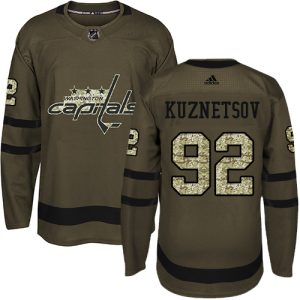 Stylish Adidas Capitals #92 Evgeny Kuznetsov Green Salute to Service Stitched NHL Jersey for die - hard hockey fans