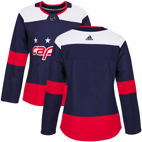 Stylish Adidas Capitals Blank Navy Authentic 2018 Stadium Series Women's Stitched NHL Jersey for ultimate sports enthusiasts