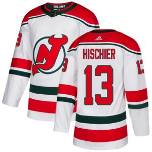 Gorgeous Adidas Devils #13 Nico Hischier White Alternate Authentic Stitched Youth NHL Jersey to show your team spirit