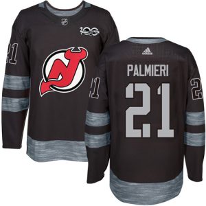 Fantastic Adidas Devils #21 Kyle Palmieri Black 1917 2017 100th Anniversary Stitched NHL Jersey for die - hard hockey fans