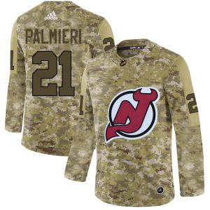 Stylish Adidas Devils #21 Kyle Palmieri Camo Authentic Stitched NHL Jersey to stand out at the arena