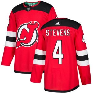 Fantastic Adidas Devils #4 Scott Stevens Red Home Authentic Stitched NHL Jersey perfect for game days