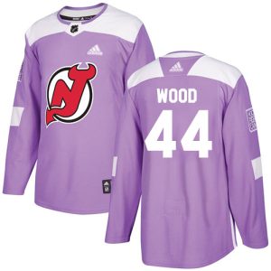 Unique Adidas Devils #44 Miles Wood Purple Authentic Fights Cancer Stitched NHL Jersey to show your team spirit
