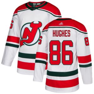 Fantastic Adidas Devils #86 Jack Hughes White Alternate Authentic Stitched NHL Jersey to stand out at the arena