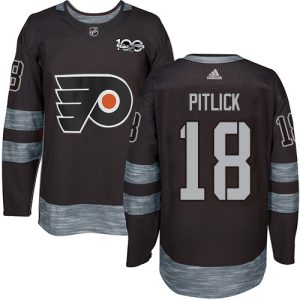 Sleek Adidas Flyers #18 Tyler Pitlick Black 1917 2017 100th Anniversary Stitched NHL Jersey to complete your fan gear collection