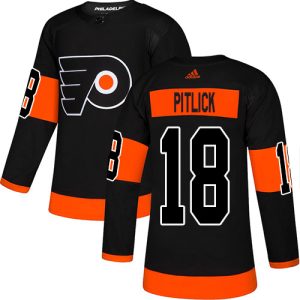 Stunning Adidas Flyers #18 Tyler Pitlick Black Alternate Authentic Stitched Youth NHL Jersey perfect for game days