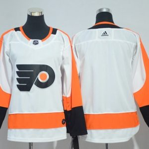 Stunning Adidas Flyers Blank White Road Authentic Stitched Youth NHL Jersey to complete your fan gear collection