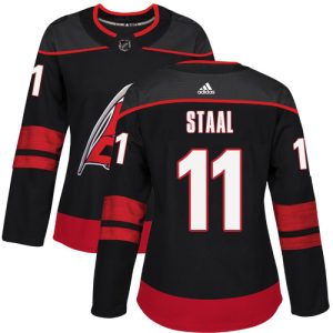 Gorgeous Adidas Hurricanes #11 Jordan Staal Black Alternate Authentic Women's Stitched NHL Jersey for ultimate sports enthusiasts