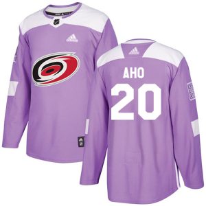 Sleek Adidas Hurricanes #20 Sebastian Aho Purple Authentic Fights Cancer Stitched NHL Jersey to complete your fan gear collection
