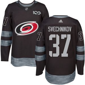 Gorgeous Adidas Hurricanes #37 Andrei Svechnikov Black 1917 2017 100th Anniversary Stitched NHL Jersey for die - hard hockey fans