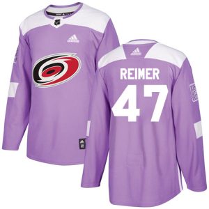 Unique Adidas Hurricanes #47 James Reimer Purple Authentic Fights Cancer Stitched Youth NHL Jersey to complete your fan gear collection