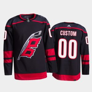 Gorgeous Adidas Hurricanes Custom Men's 2021 22 Alternate Authentic NHL Jersey Black a must - have for collectors