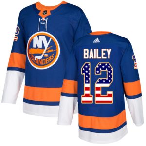 Sleek Adidas Islanders #12 Josh Bailey Royal Blue Home Authentic USA Flag Stitched NHL Jersey for ultimate sports enthusiasts