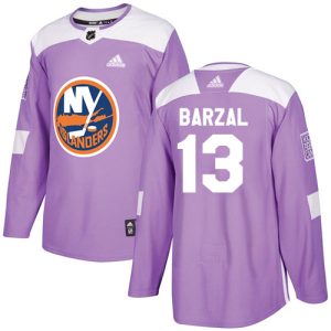 Stylish Adidas Islanders #13 Mathew Barzal Purple Authentic Fights Cancer Stitched Youth NHL Jersey perfect for game days