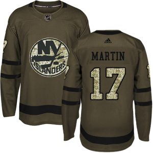 Amazing Adidas Islanders #17 Matt Martin Green Salute to Service Stitched NHL Jersey to show your team spirit
