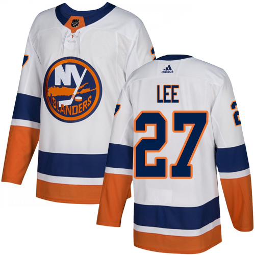 Impressive Adidas Islanders #27 Anders Lee White Road Authentic Stitched NHL Jersey perfect for game days