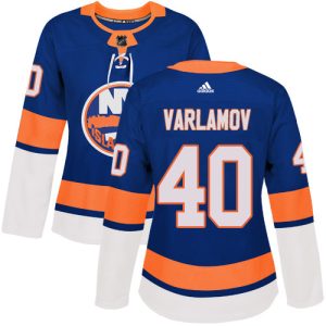 Fantastic Adidas Islanders #40 Semyon Varlamov Royal Blue Home Authentic Women's Stitched NHL Jersey a must - have for collectors